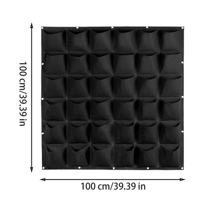 Living Wall Planter | 36 Pockets Vertical Gardening Greening Flower Container,Hangable Grow Bags,for Vegetable Tomato Yard Outdoor Indoor Fence Home Balcony
