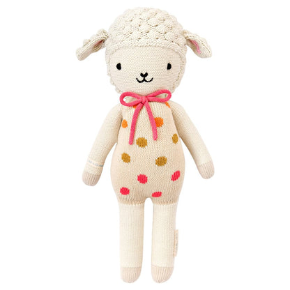 cuddle + kind Lucy The Lamb Regular 20" Hand-Knit Doll – 1 Doll = 10 Meals, Fair Trade, Heirloom Quality, Handcrafted in Peru, 100% Cotton Yarn