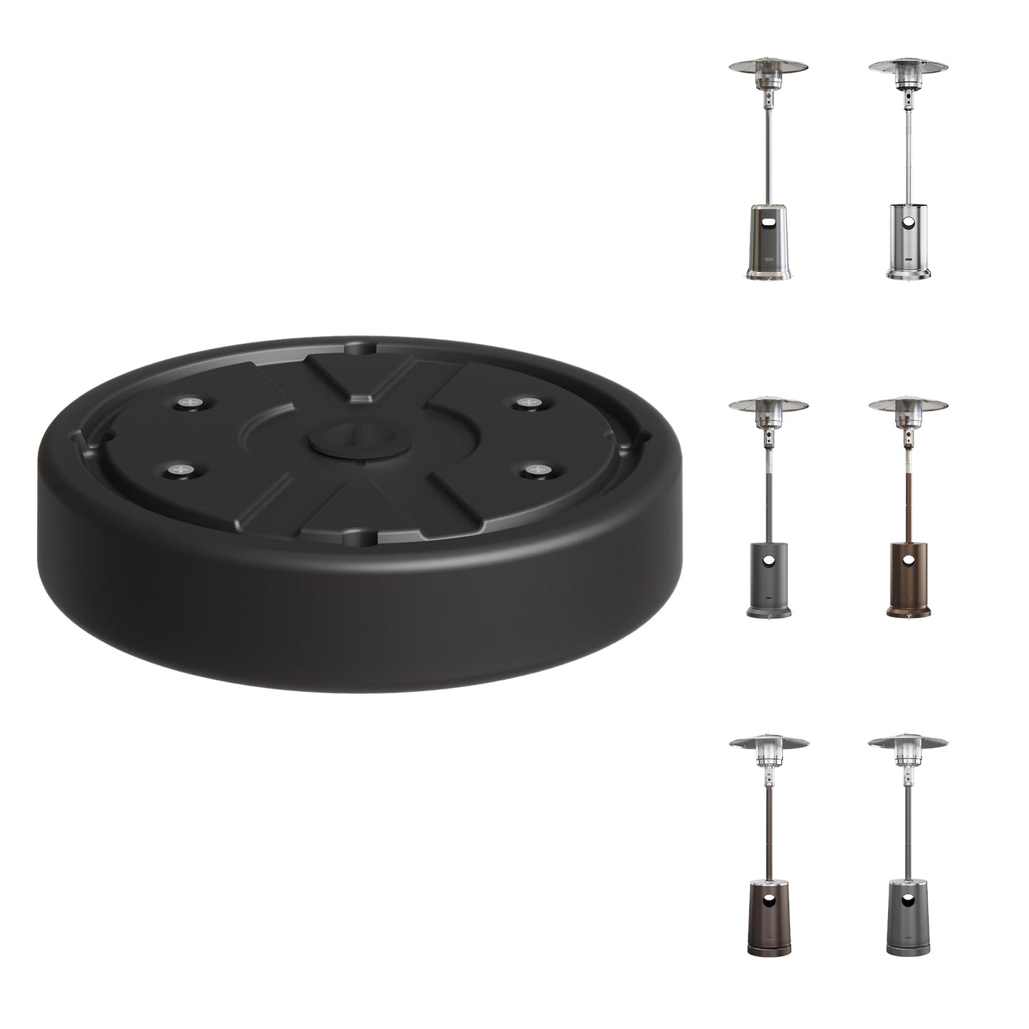 EAST OAK Patio Heater Sand Box/Water Box as Patio Heater Accessory, Maximum Capacity 26.45 lbs. Used to Increase the Stability of Umbrella Patio Heaters, Such as EAST OAK Patio Heater UR48BN1, Black