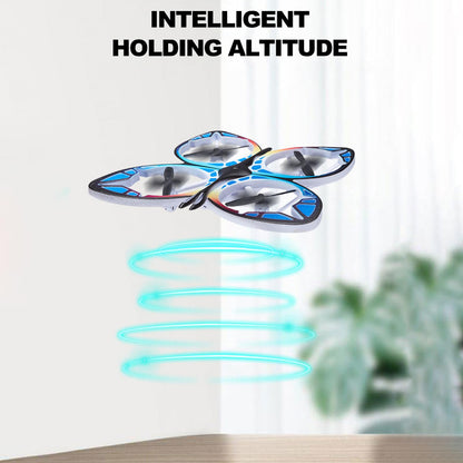 Authticar Mini Drone - RC Butterfly Drone for Beginners with Colorful Light, 3D Flip, Headless Mode, Altitude Hold, Remote Control Quadcopter Gift for Teens Adults