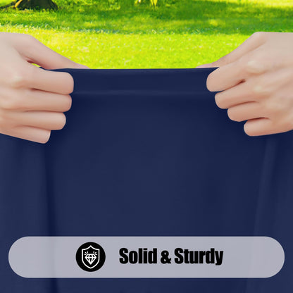 Smiry 4 Pack Rectangle Picnic Table Cloth, Waterproof Elastic Fitted Tablecloths, Washable Polyester Rectangular Patio Table Cover for Camping, Indoor and Outdoor (Navy, 30"x72")