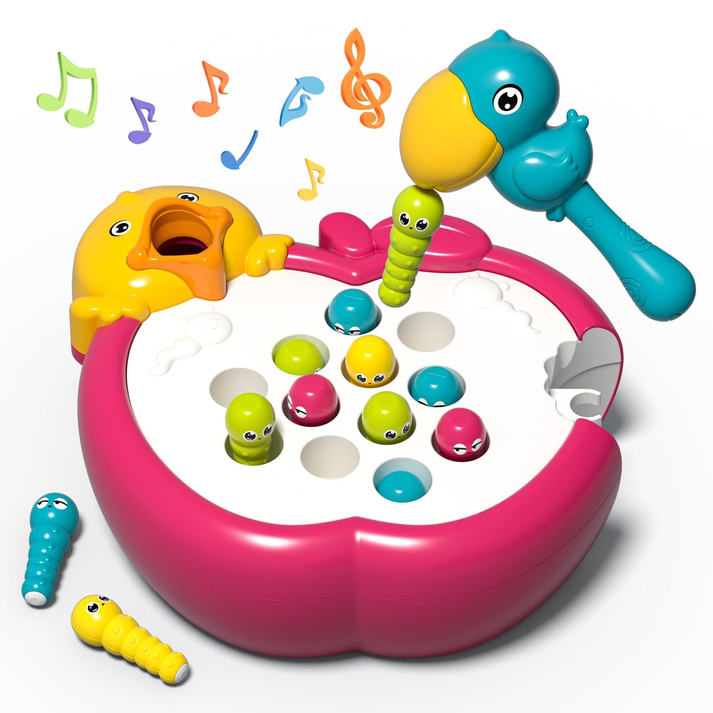 PANITU Magnetic Bird Feeding Game Woodpecker Worm Toy Montessori Fine Motor Skills Toddler Toy Age 2-4 Sensory Toys for Toddlers 3-5 Educational Learning Toys 2 Year Old Boy and Girl Gifts
