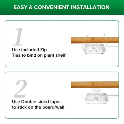 SANSI Grow Lights LED Pot Clip Plant Light, 4000K Full Spectrum 4-Level Dimmable, Auto On Off+Puck Grow Light, 10W (150 Watt Equiv) Full Spectrum 2-Head Lamp for Plants with Ceramic Tech