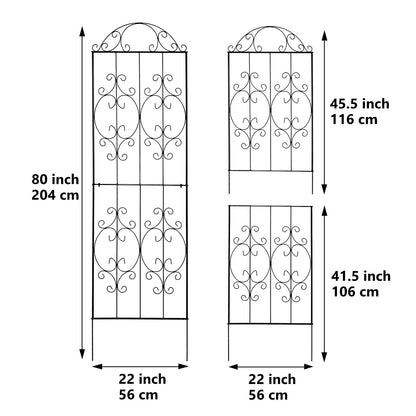 Thealyn Garden Trellis 2 Pack 80 Inch.H x 22 Inch.W Heavy-Duty Climbing Plant Trellis Metal Plant Supports Suitable Supporting Climbing Plants Outdoor, Roses, Vegetables, Vines, Flowers