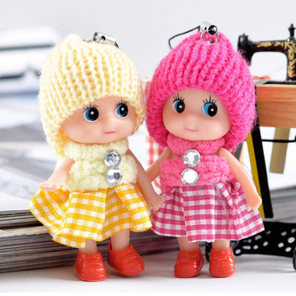 DDJYP 12pcs Tiny Dolls Silicone Princess Mini Doll for Girls DIY Miniature Dollhouse Kit with Miniature Clothes, Decoration Little Dolls Christmas Festival Reborn Baby Stuff Gift & Bag Accessories