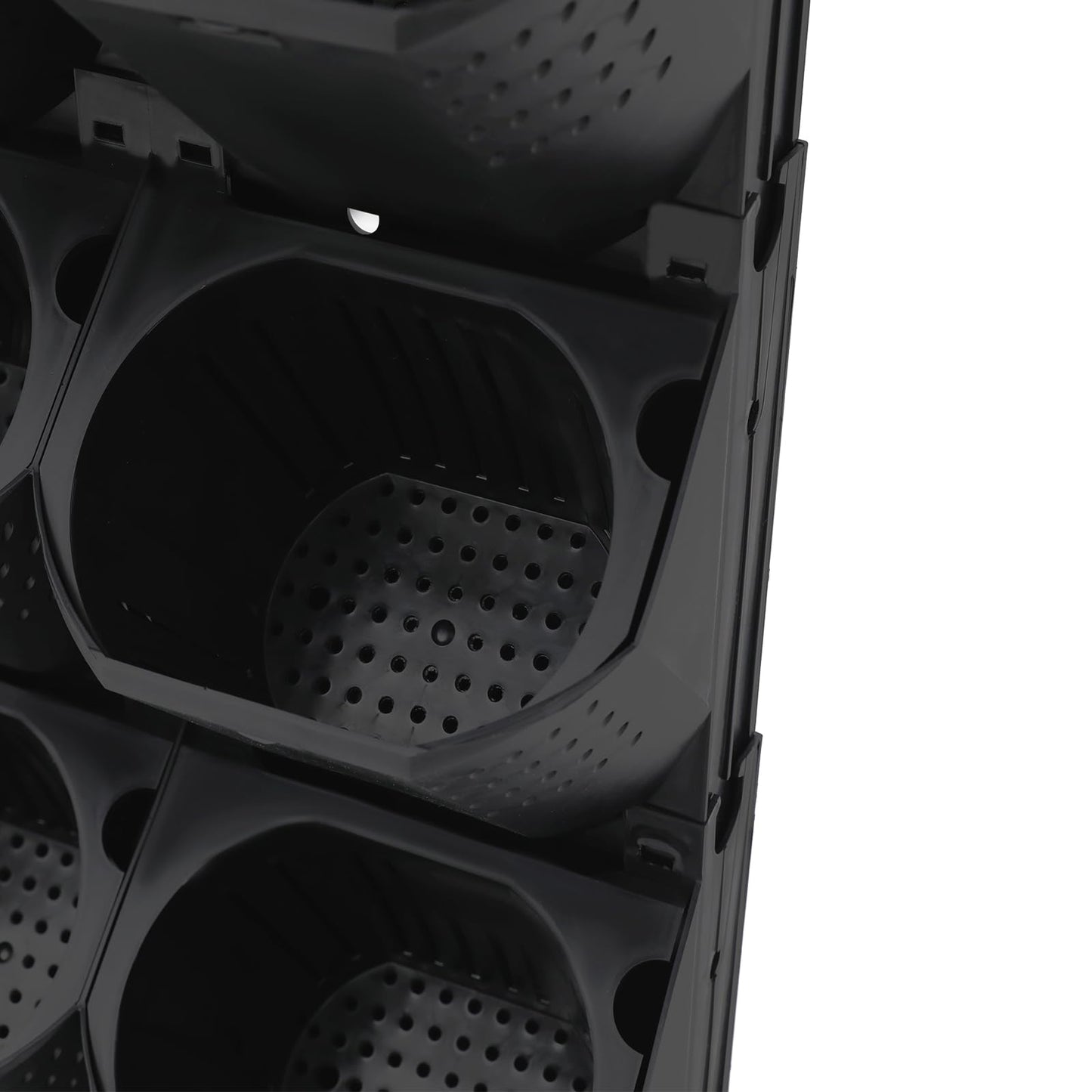 LYNICESHOP 36-Pot Vertical Wall Planter, Army Green PP Modular Hanging Garden System, Self-Watering Indoor Outdoor Flower Herb Vegetable Display for Balcony Patio Cafe (Black)