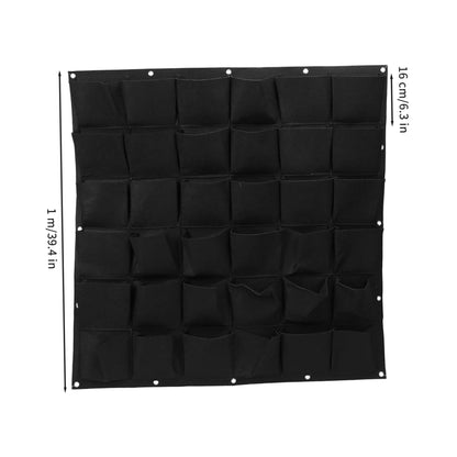 Peosaard Vertical Planter, Vertical Garden Planter with 36 Pockets, Living Wall for Indoor Outdoor Use, Thick Non-Woven Fabric Planting Bag (Black, 39.4"x39.4"), Garden