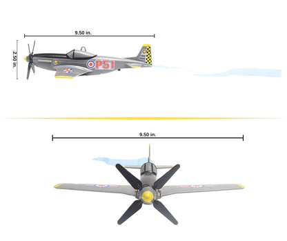 Daron Sky Fighter Flying Toy on a String , Grey