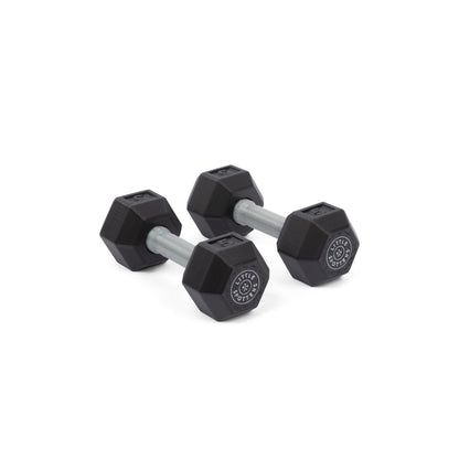 Little Spotters Dumbbell Rattles Set, 2 Pieces, Realistic Looking, Lightweight and Great Sensory Play Toy for Baby Showers and Fitness Loving Parents, 3+ Months, Black, PLA Plastic