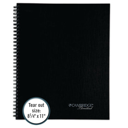 Cambridge Business Notebook, Action Planner, Legal Ruled Paper, 8-1/2" x 11", 80 Sheets, Flexible Soft Touch Cover, Wirebound, Gray (06064)
