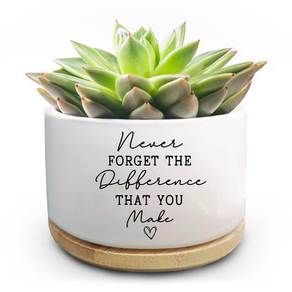 Jutasty Coworker Thank You Gifts, Funny Succulent Plant Pot, Flower Cactus Planter Gifts, Farewell Going Away Appreciation Inspirational Gifts for Women Men Boss Lady Manager Coworkers (No Plants)