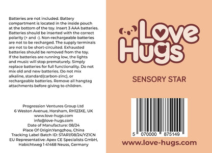 LoveHugs Musical Star Plush Sensory Light Up Newborn Autism Toys - Twinkle Twinkle Little Star Sensory Toys for Autistic Children