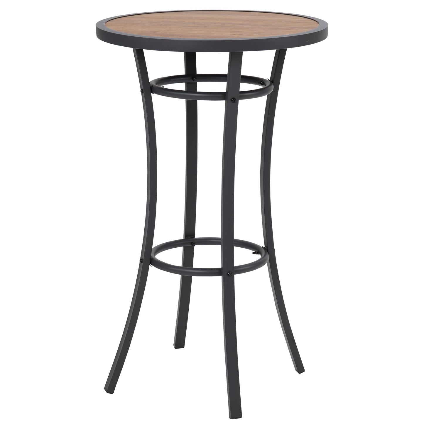 Naga Bahna Bar Height Patio Table, 40-Inch Outdoor Pub Table Bistro Table with Wooden-Like Table Top & Metal Frame, Spring, 2026