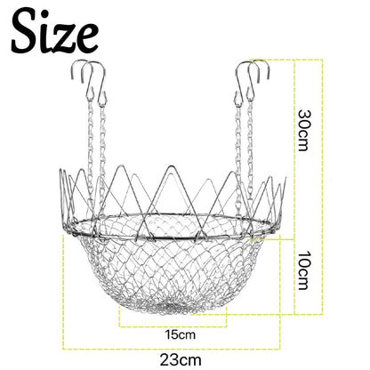 Adjustable Planter Insert, Heavy-Duty Rustproof Stainless Steel Plant Riser for Large Pots, Outdoor and Indoor Flower Pot Filler with Chains, Decorative Plant Elevator for Home Patio Balcony Garden