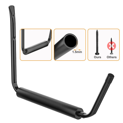 WALMANN Lightweight Kayak Storage Rack, Wall Mount Kayak Hooks for Garage Utility Storage Hangers for Canoe, Surfboard, Skiis, Snowboard, Paddle Board, Ladders