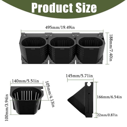 Wall-Mounted Raised Garden Planter Box Kit, 36 Packs, Elevated Self-Watering Hanging Planters for Flowers, Herbs, and Vegetables, Indoor/Outdoor Use
