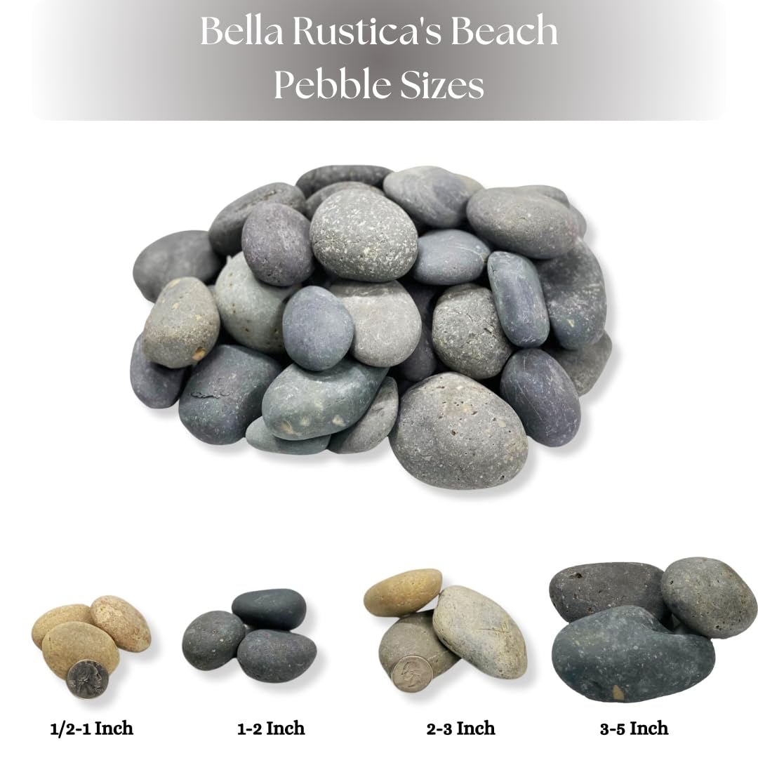 Unpolished River Rocks in Bulk - Beautiful Natural Mexican Beach Pebbles & Stones Ideal for Landscaping, Garden, Pathways, Aquarium. Hand Chosen from Baja Peninsula