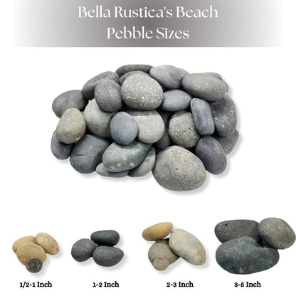 Unpolished River Rocks in Bulk - Beautiful Natural Mexican Beach Pebbles & Stones Ideal for Landscaping, Garden, Pathways, Aquarium. Hand Chosen from Baja Peninsula
