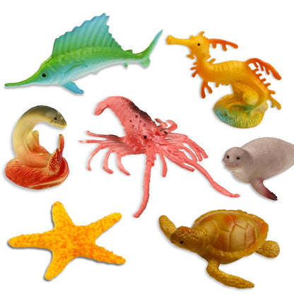 80 Pcs Mini Ocean Sea Animal Toys, Underwater Sea Life Figures Playset, Educational Learning Toys for Kids, Early Childhood Education, Ideal for Gift, Party Favors, Classroom Prizes, Pretend Play