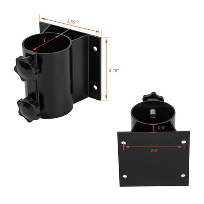 Wdwlbsm 2PCS Patio Umbrella Holder Outdoor Umbrella Stand Heavy Duty Umbrella Mount Bracket Umbrella Base Clamp Stand for Deck Railing, Fences，Docks, Courtyard Balcony, Patios