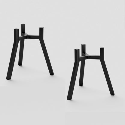 IRCPEN Adjustable Plant Stands Set of 2, Metal Small Plant Holder, Heavy Duty Stable Flower Holder Stand Rack for Various Pot Sizes Indoor Outdoor Corner Living Room Balcony Office Black PS-007BK-2