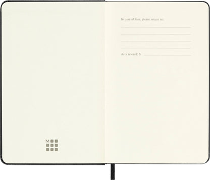 Caderno Clássico, Preto, Capa Dura, Sem Pauta, Tamanho Bolso