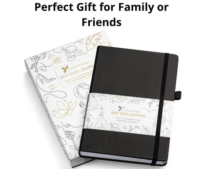 VIVID SCRIBBLES Dotted Journal – 140gsm Bleed Proof Thick White Paper – 200 Numbered Dot Grid Pages – 5.8 x 8.3 inch Bullet Dotted Notebook