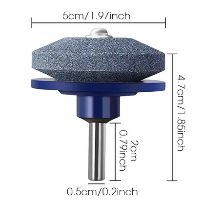 cenoz Crafts Man Lawn Mower Blade Sharpener for Any Power Hand Drill by (5 Packs Blue)