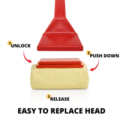 Grill Rescue BBQ Replaceable Cleaning Head, Bristle Free - Durable and Unique Grill Tools for Cast Iron or Stainless-Steel Grates, Barbecue Cleaner (Replaceable Head)