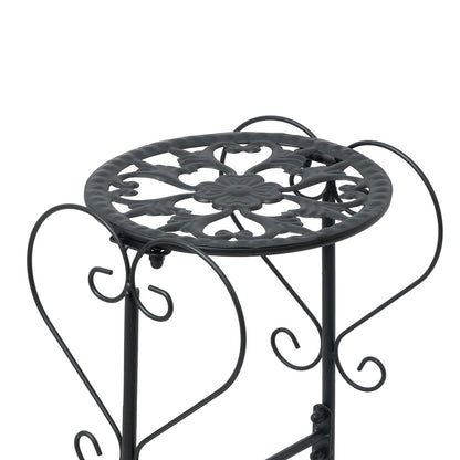 njxbrek 4 Tier Plant Stand, Plant Stand Indoor Outdoor Shelf Metal Holder Pot Rack, Flower Pot Holder Display Racks for Garden Patio Lawn Balcony Office