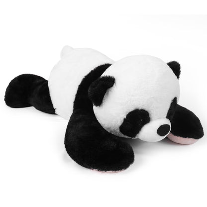JellyMallow 5 lbs 24 inches Panda Weighted Stuffed Animals, Cuddly Weighted Panda Plush Pillow Giant Plushie Ideal Gift for Adults & Kids