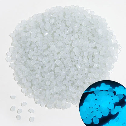 OMCleaner Glow in The Dark Stones 1000 Pcs Glow Pebbles Aquarium Rocks for Fish Tank Lawn Yard Garden Walkway Plant Pots (White)