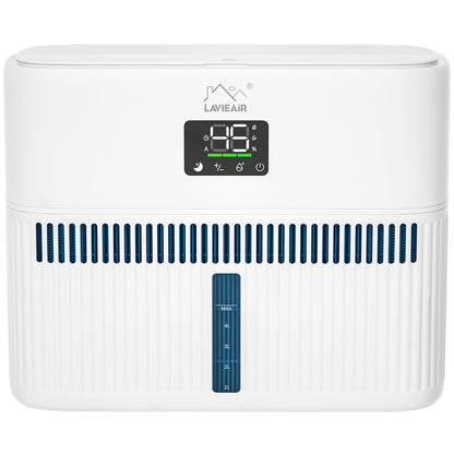 LAVIEAIR Evaporative Humidifiers for Bedroom, Living Room, Nursery, Large Room up to 300 ft², Mist-free No White Dust Top Fill Humidifier for Baby, Plants, 5L Tank, Max 48H Runtime, Easy to Clean