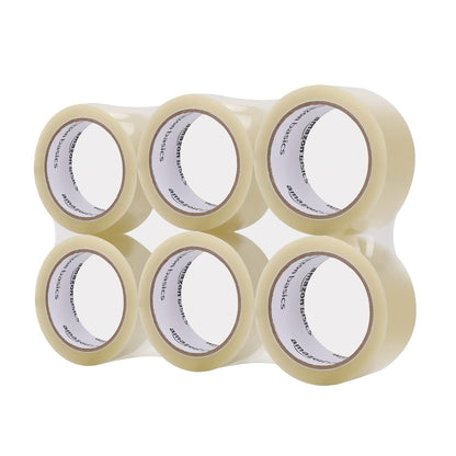 Amazon Basics Shipping Packing Tape for Moving and Sealing Boxes, Clear, 1.9 in x 60.3 yards, 1.8mil Thickness, 6 Rolls
