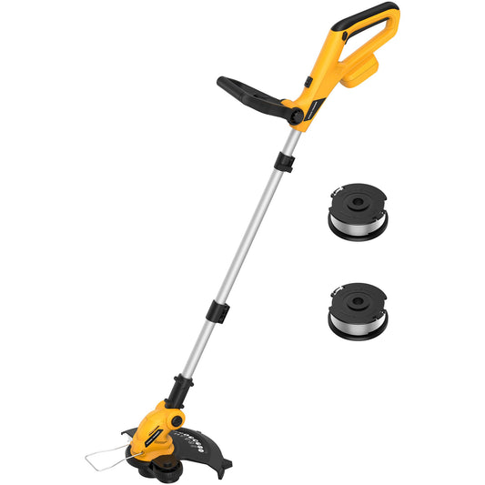 3 in 1 Cordless String Trimmer (No Battery) Compatible with Dewalt 20V Max Battery, 12" Electric Weed Wacker with Auto Line Feed, Foldable Weed Eater/Edger Trimmer/Mower for Yard Garden, Grass Trimmer