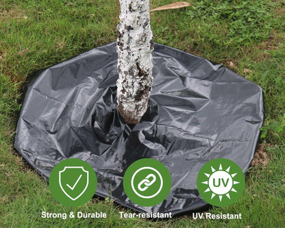 Feitore 4 Mil Black Plastic Sheeting 4 FT x 100 FT Plastic Weed Barrier Landscape Fabric Heavy Duty Roll for Garden Multi Use Polyethylene Sheeting