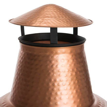 Safavieh Outdoor Collection Lima Copper and Black Chiminea