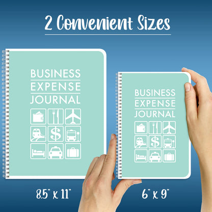 BookFactory Business Expense Log Book Expense Tracking Ledger Logbook Journal Receipt Organizer 100 Pages 8.5''x11'' Wire-O (Made in USA)