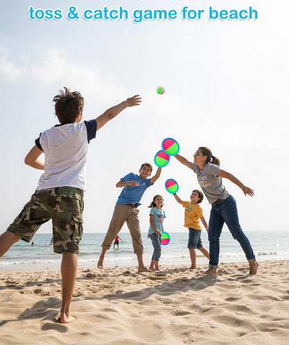 Qrooper Toddler Toys Toss and Catch Ball Set, Toys for 3 4 5 6 7 8 Year Old Boys Girls Birthday Gift, Yard Outdoor Games for Kids Ages 4-8 8-12 Beach Pool