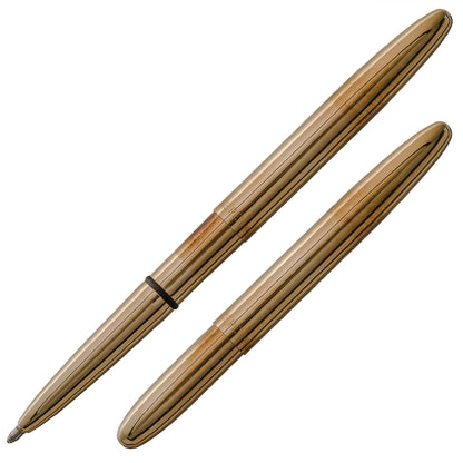 Fisher Space Pen Brass Alloy Bullet Pen, Pressurized Ballpoint Pen, Compact Pocket Size, Writes Upside Down and in Extreme Temperatures, Smooth Black Ink, Medium Point, Gift Box, Made in the USA
