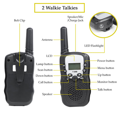 Outdoor Adventure Set for Kids - Camouflage Camping Exploration Toys with Walkie-Talkies - Backyard Explorer Gear for Boys and Girls