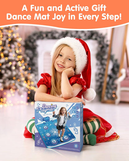 Humzo Frozen Toys Dance Mat for Girls – Bluetooth Light-Up Musical Floor Mat with 4 New Game Modes, Adjustable Volume, 2025 New Gift for Girls Ages 3-12 Birthday & Christmas