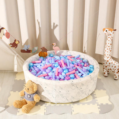 STARBOLO Ball Pit Balls - Pack of 500pcs Crush Proof Plastic Children's Toy Balls Mermaid Ocean Balls for Birthday Party Christmas Water Toy Indoor Outdoor,4 Shapes.
