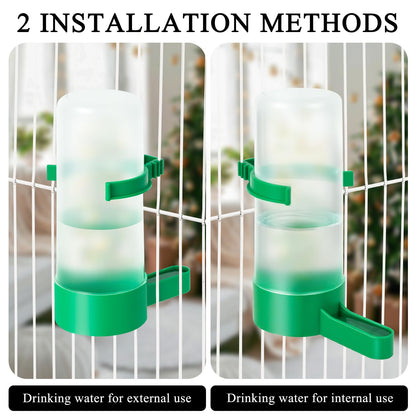 Lamoutor 4Pcs Bird Water Feeder Plastic Drinker Feeder Water Clip for Parrots Budgie Cockatiel Lovebirds