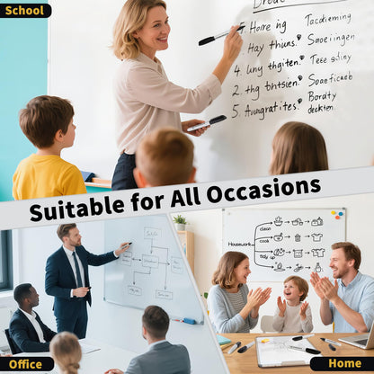 V-Opitos 72 Pack Fine Tip Dry Erase Markers - Bulk Whiteboard Erasable Black Markers, Ideal for School Classroom Office Supplies, Non-Toxic & Easy Clean for White board