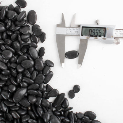 Black Pebbles for Plants 7lb Bulk Bag Aquarium Gravel 0.5"- 1" Decorative Polished Fish Tank Stone River Rocks