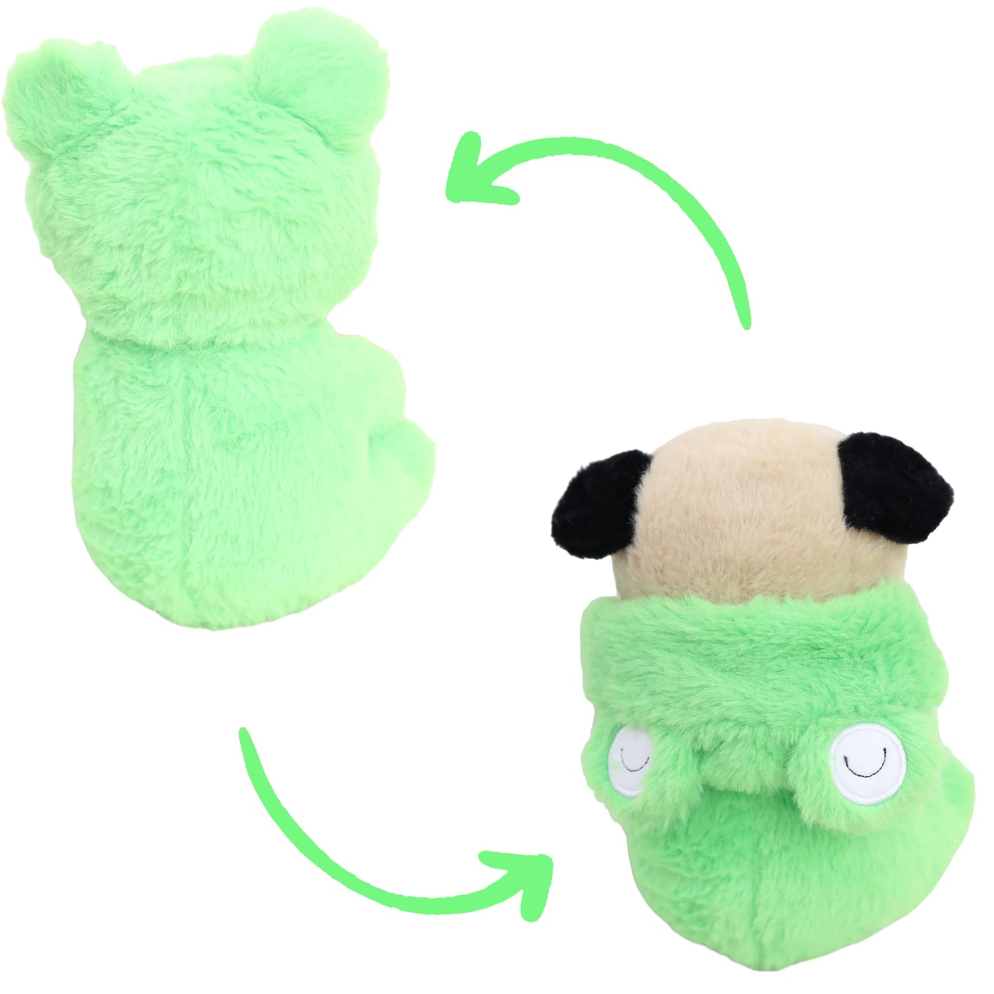 CASAGOOD Pug Frog Stuffed Animal Dog Wearing Frog Costume Plushies Pug Puppy Dressed as Green Froggy Funny Plush Toys Stuffed Puppy Animals for Kids and Lovers 12 Inch