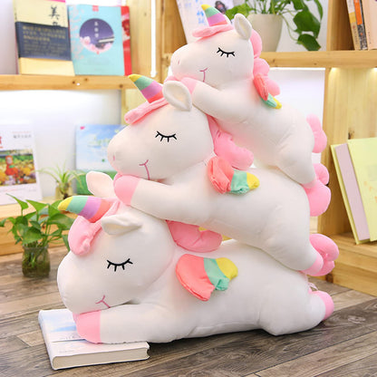 hitoshe Unicorn Stuffed Animals, Soft Unicorn Plush Hugging Pillow Toy Gifts for Kids (White, 12 in)