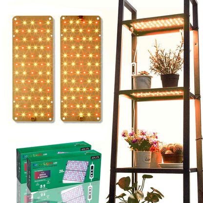 APLANT Grow Light,20W Ultra-Thin LED Grow Lights for Indoor Plants Full Spectrum, 6/10/12H Timer Plant Light, 132 LEDs Under Cabinet Plant Growing Lamp Strip for Seedlings, Veg, Flower 2-Pack