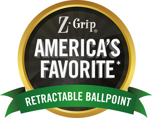 Zebra Pen Z-Grip Retractable Ballpoint Pen, Smooth-Flowing Ink, Fine Point, 0.7mm, School & Office Supplies, Ideal for Note-Taking, Journal and Planner Use, Blue and Black Ink, 30-Pack (25330)
